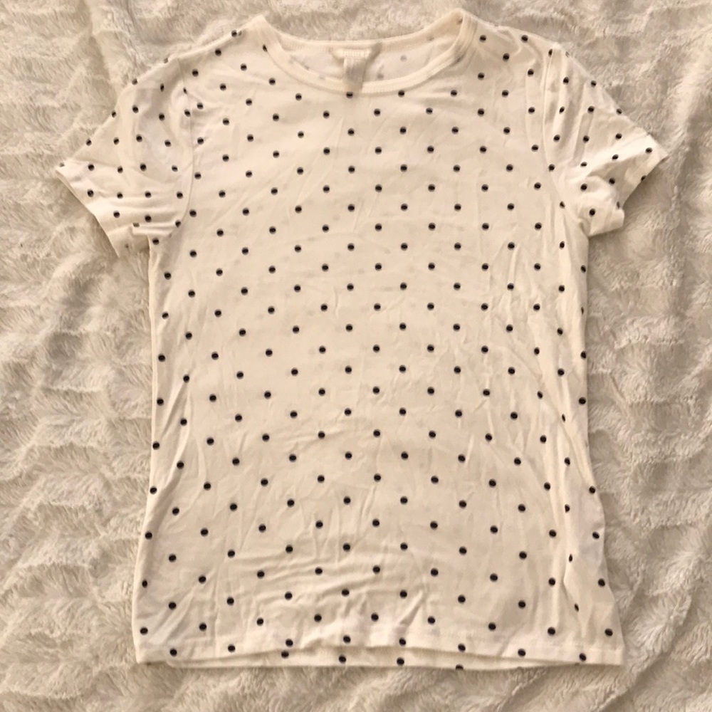 Forever21 Cream polka dot tee